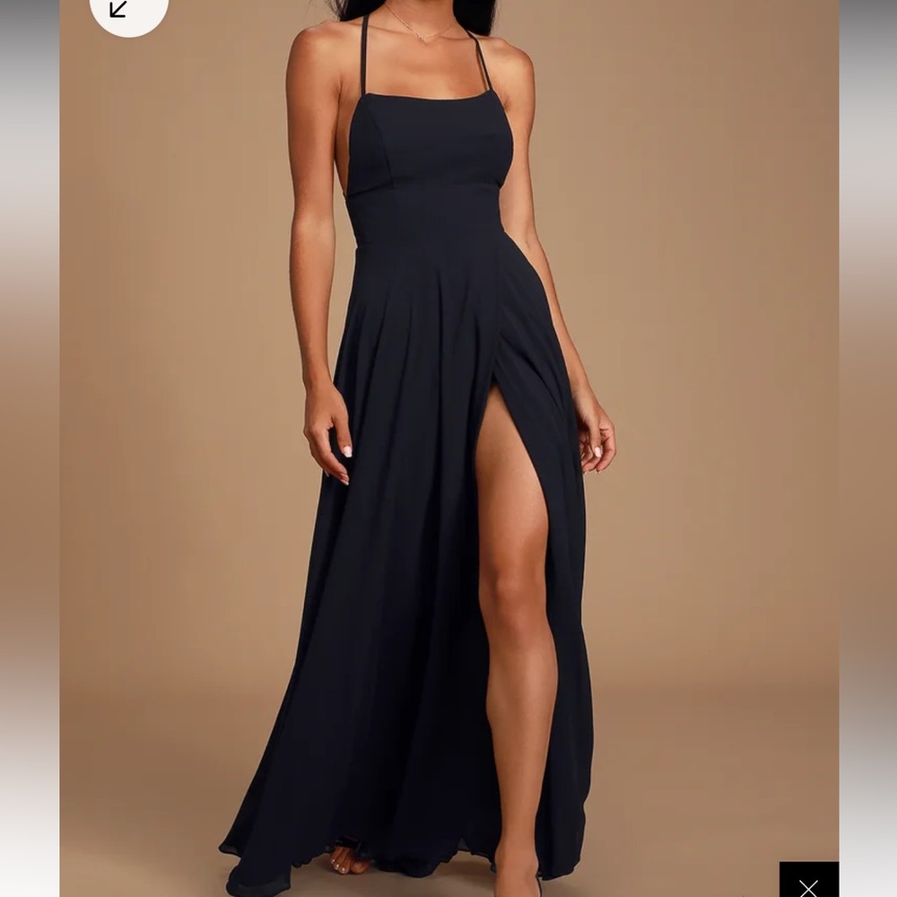 Dreamy Romance Black Backless Maxi Dress - Lulus